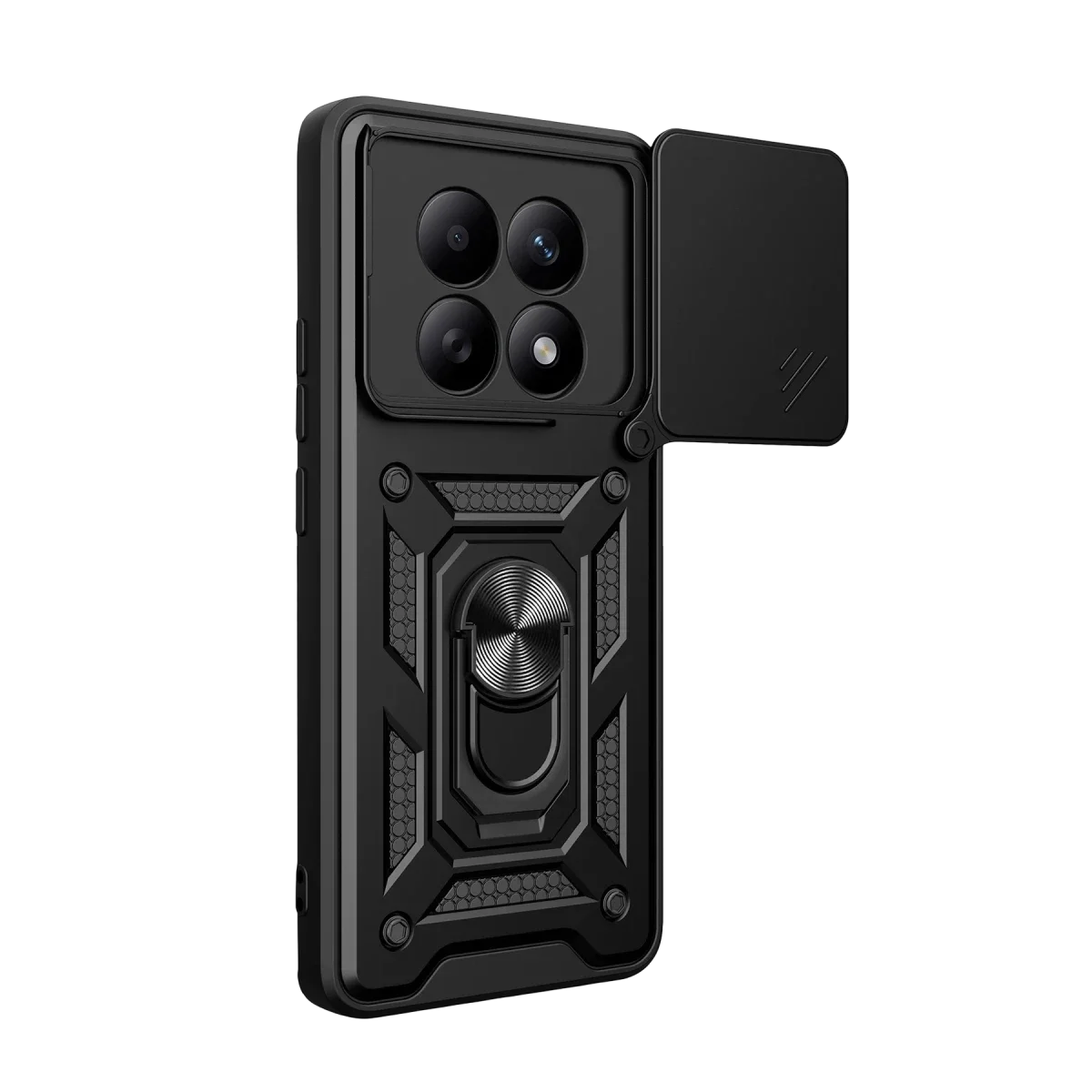 Xiaomi Redmi Note 15 4G Pars Lens Yüzüklü Silikon - Siyah görsel 3