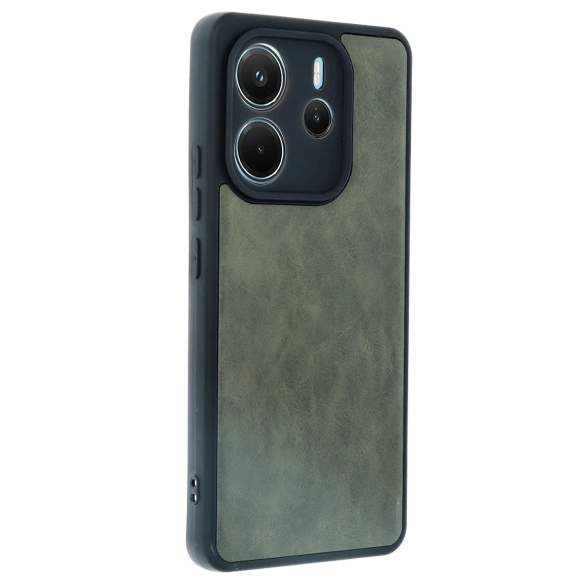 Xiaomi Redmi Note 14 4g Kılıf Aras Deri Kapak - Koyu Yeşil görsel 3