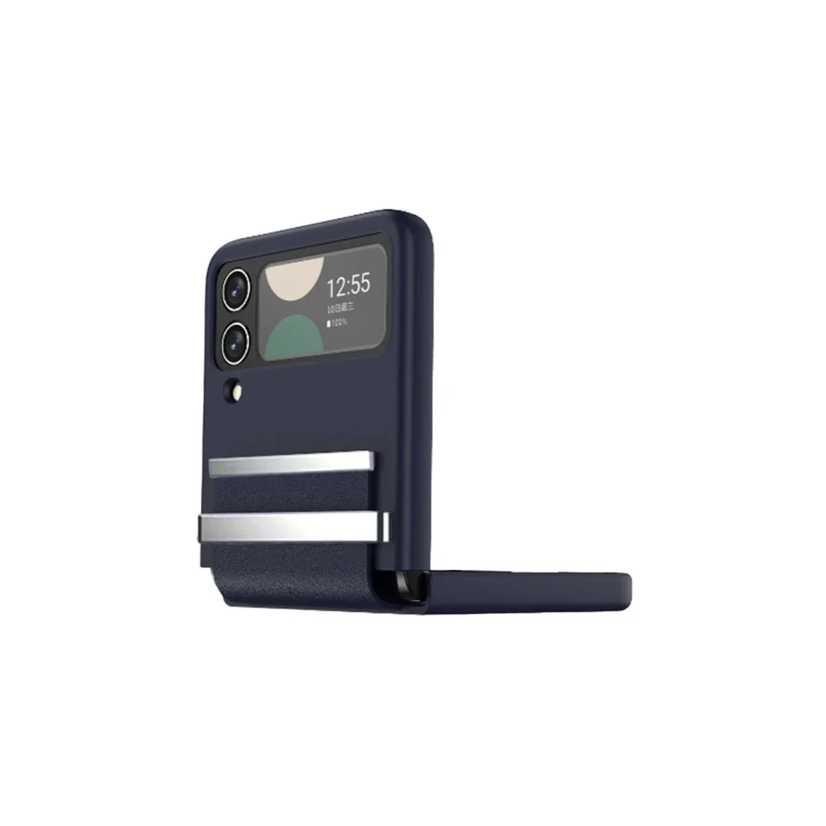 Samsung Galaxy Z Flip 4 Kılıf Belt Flip Kapak - Lacivert görsel 4