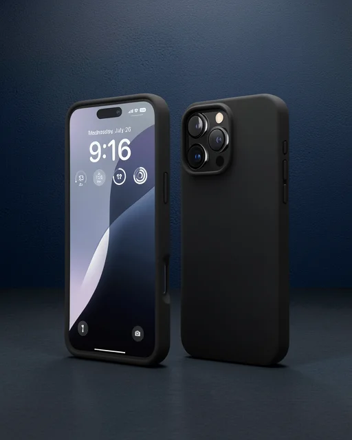 Apple İphone 16 Pro Max Kılıf Nano İçi Kadife Silikon - Siyah