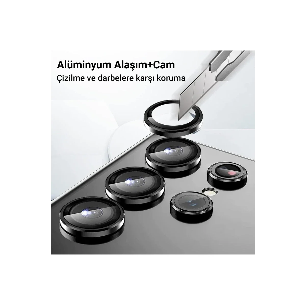 Samsung Galaxy A24 4G Valdez Metal Kamera Lens - Gümüş görsel 3