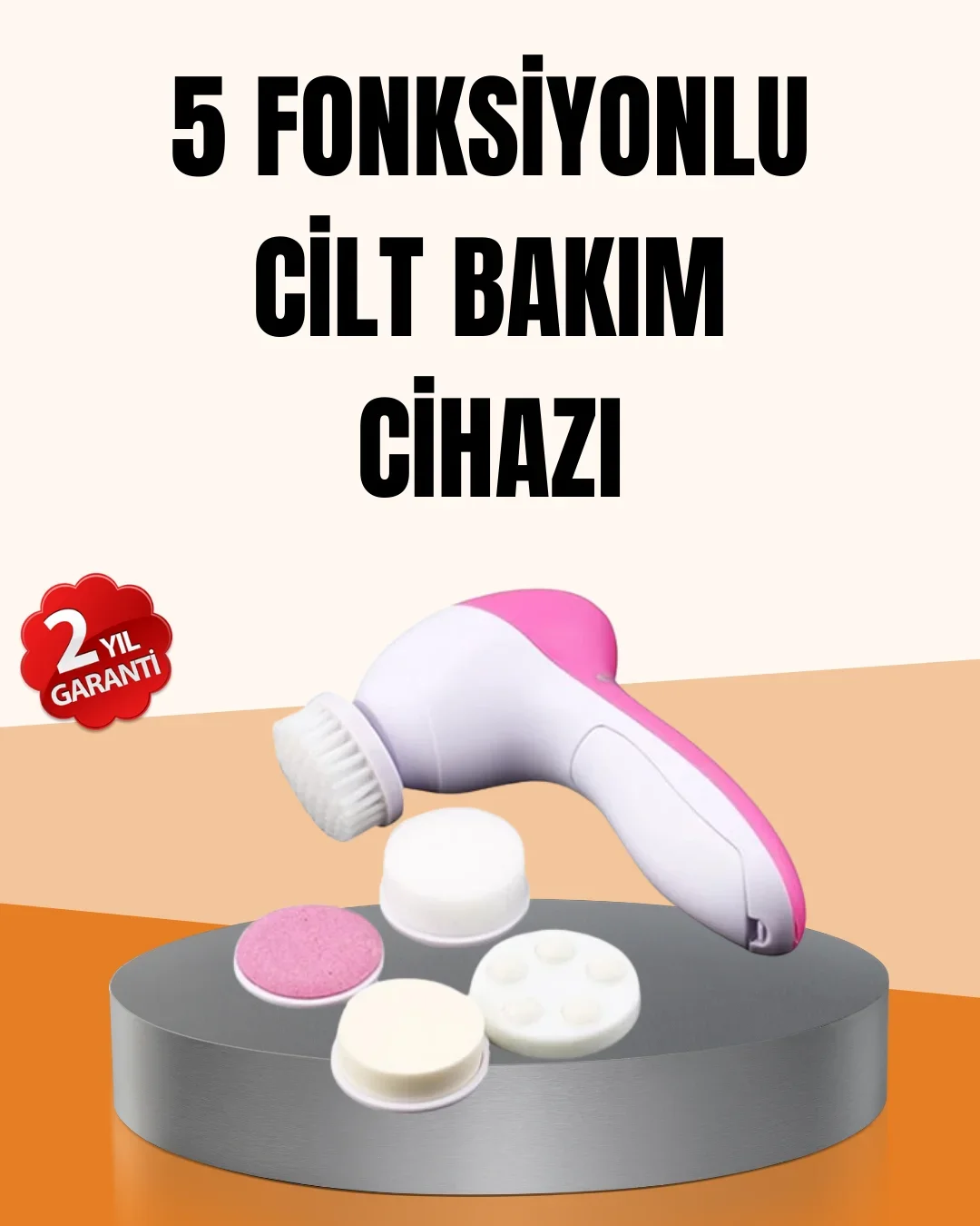Derin Tezleme ve Masaj İçin 5 Başlıklı Yüz Cilt Bakım Aleti