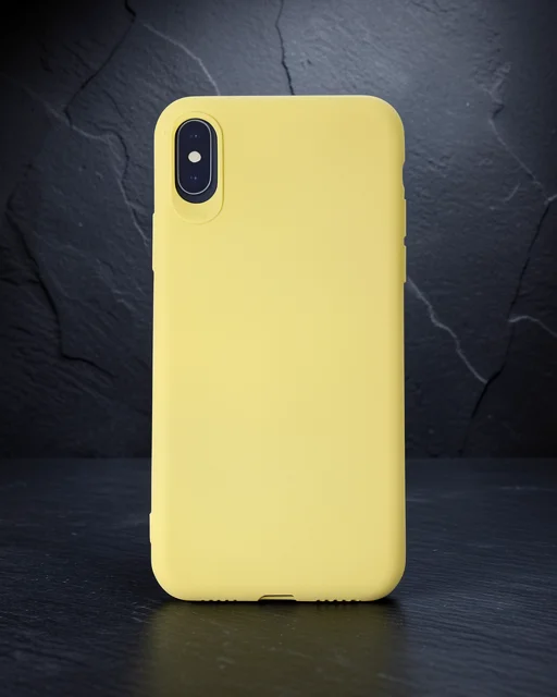 Apple İphone X Kılıf First Silikon - Sarı