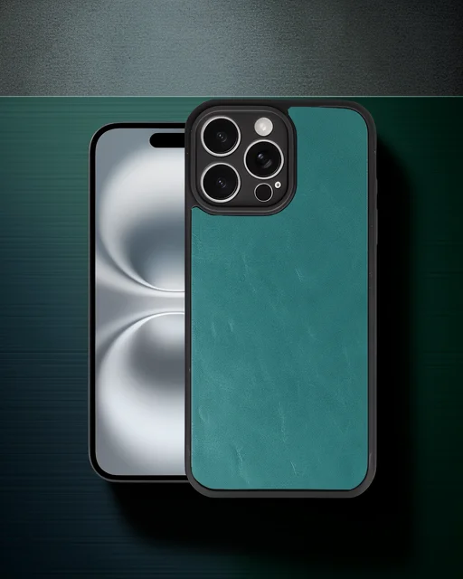 Apple İphone 16 Pro Max Kılıf Aras Deri Kapak - Açık Yeşil