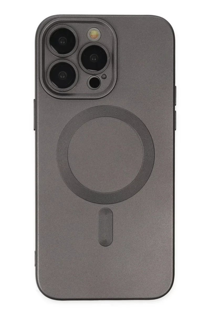 Apple iPhone 13 Pro Kılıf Moshi Lens Magneticsafe Silikon - Füme