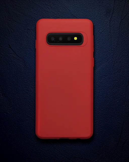 Samsung Galaxy S10 Plus Kılıf First Silikon - Bordo