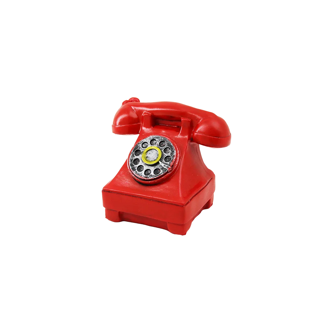 Vintage Ankesörlü Telefon Biblo Reçine 12x7.5 cm görsel 2