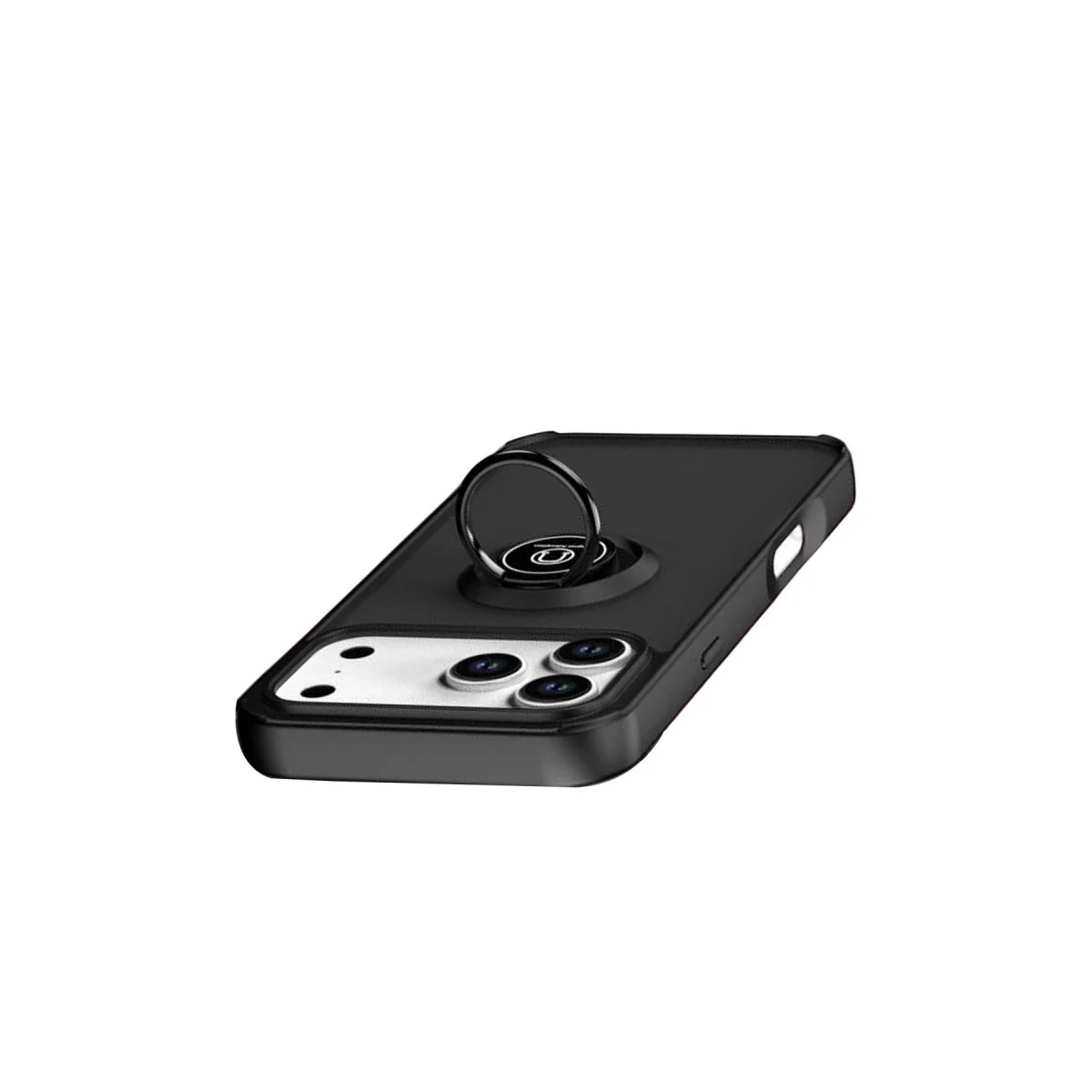 Apple İphone 17 Pro Max Montreal Yüzüklü Silikon Kapak - Siyah görsel 4