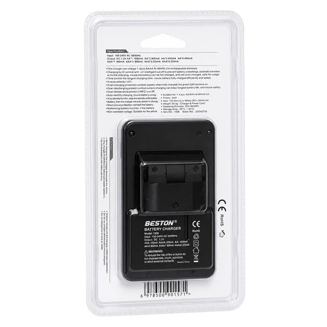 Beston C9012A AA/AAA Ni-MH/Ni-Cd Akıllı Hızlı Pil Şarj Cihazı görsel 3