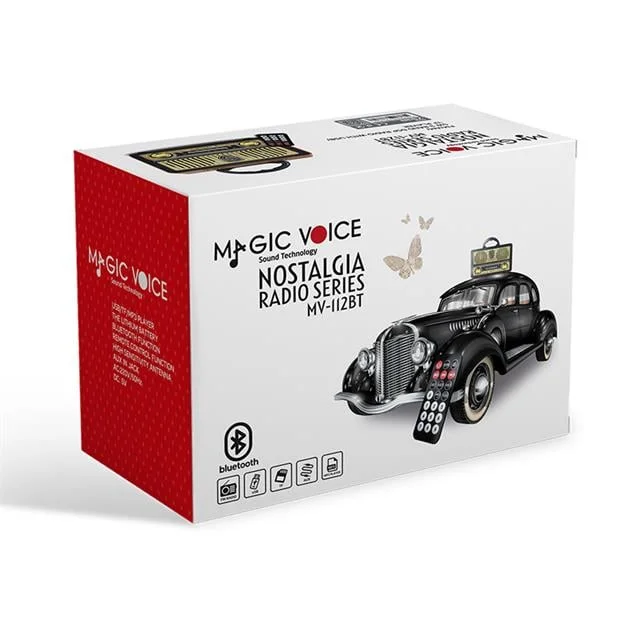 MagicVoice MV-112BT USB - SD - FM - Bluetooth Destekli Nostaljik Radyo görsel 3
