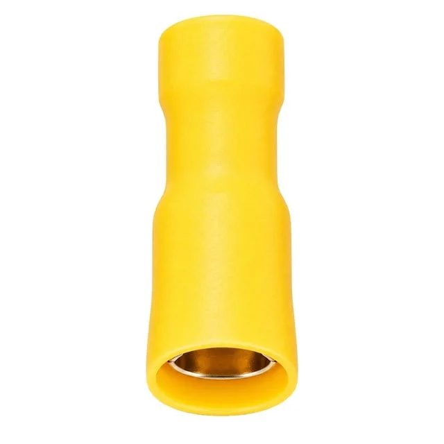 PM-39074 4-6mm2 Kesit 25x8x7mm Soket Sarı İzoleli Kablo Pabucu (100’lü Paket) görsel 4