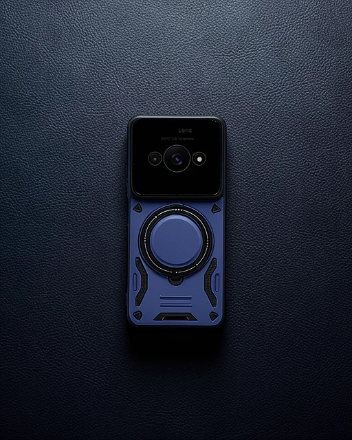 Xiaomi Poco C61 Kılıf Joy Lens Standlı Kapak - Lacivert
