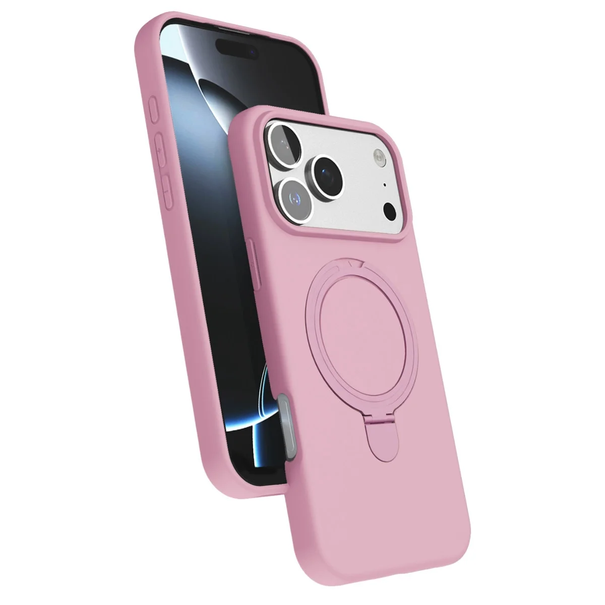 Apple İphone 17 Pro Max Regal Magsafe Standlı Kapak - Açık Pembe