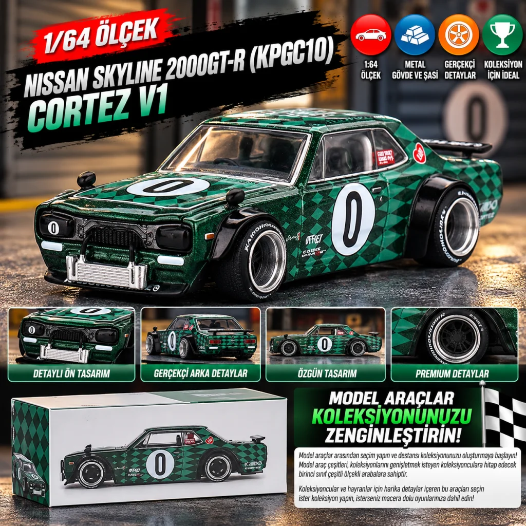 x Kaido House 1/64 Nissan Skyline 2000GT-R (KPGC10) Cortez V1
