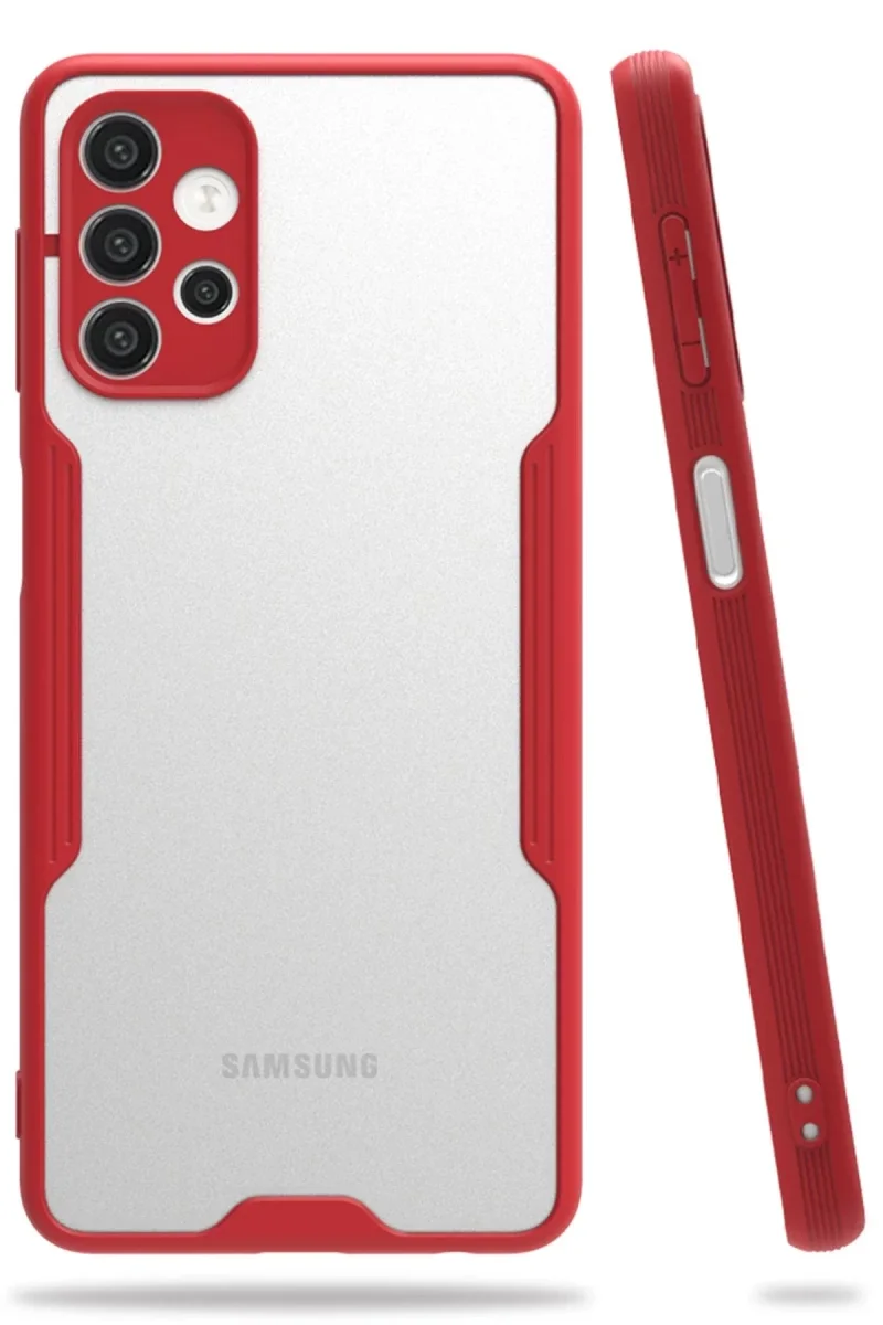 Samsung Galaxy A52 Kılıf Platin Silikon - Kırmızı