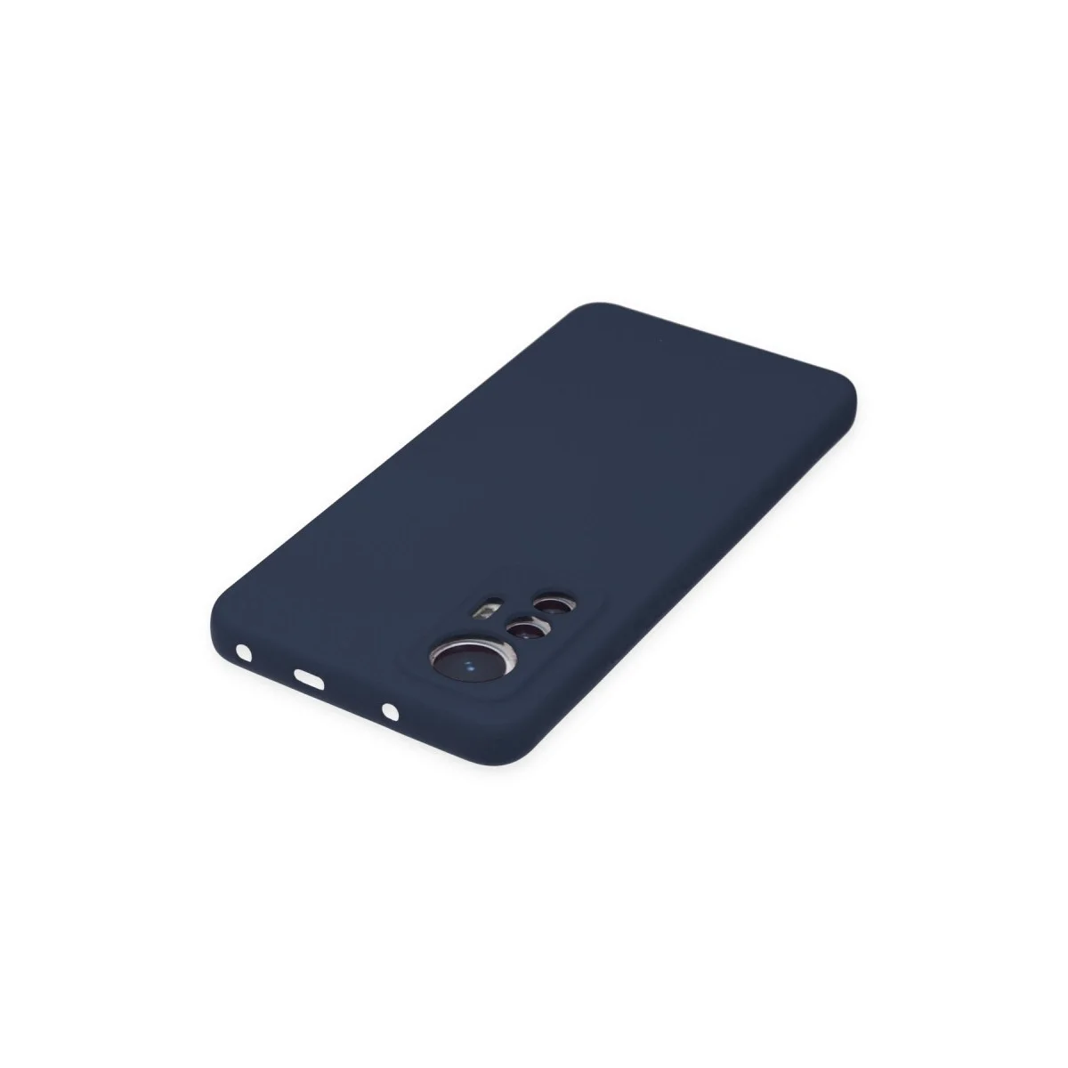 Xiaomi Mi 12 Lite Kılıf Nano İçi Kadife Silikon - Lacivert görsel 4