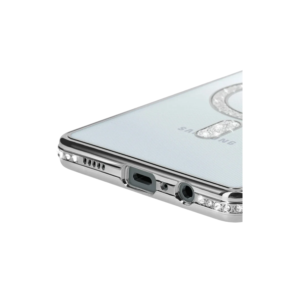 Samsung Galaxy A06 Joke Simli Magneticsafe Kılıf - Gümüş görsel 4