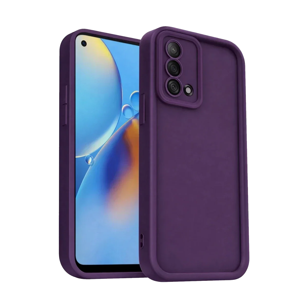 Oppo A74 4G Kılıf Viera Silikon - Mürdüm görsel 2