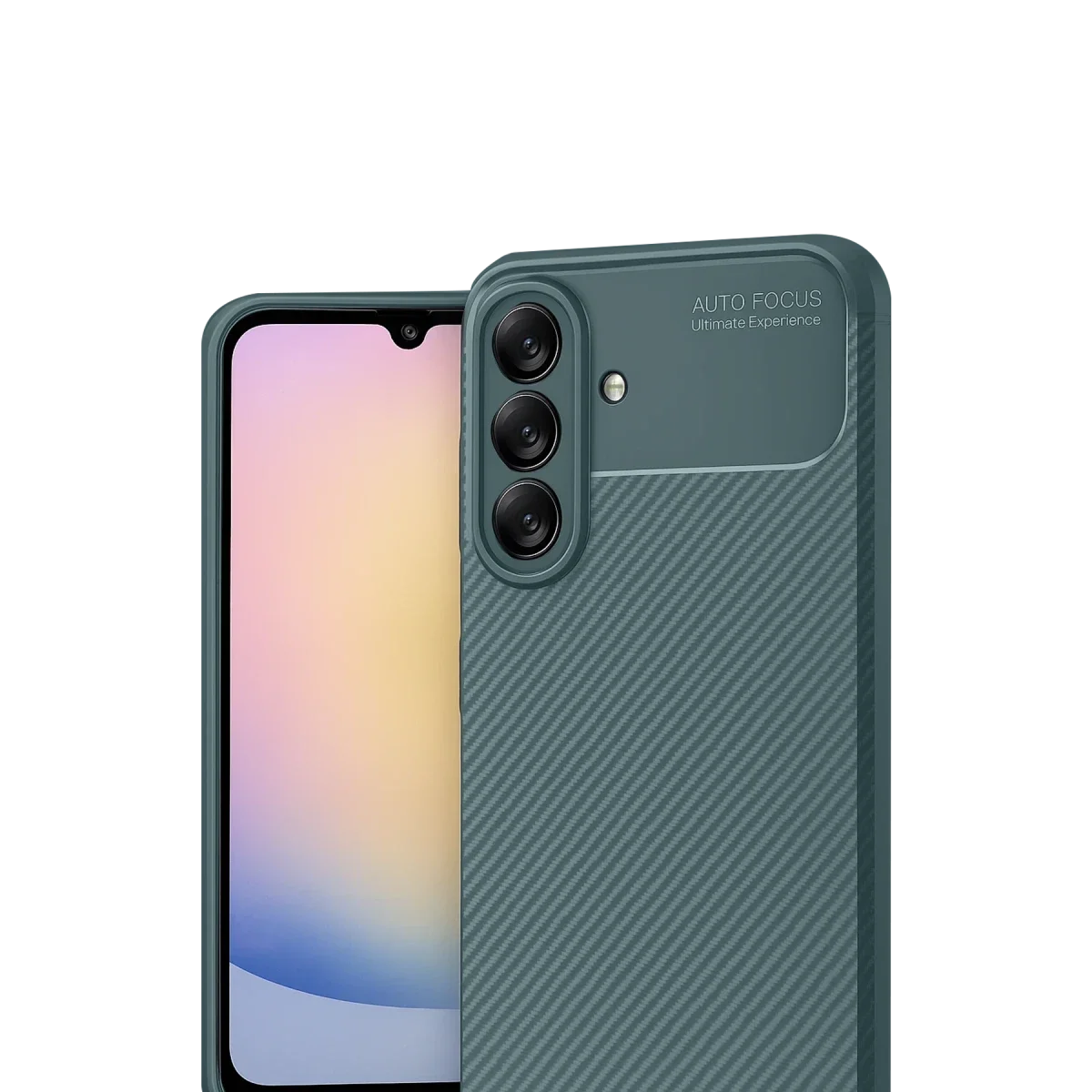 Samsung Galaxy A17 5G Auto Focus Karbon Kapak - Koyu Yeşil görsel 2