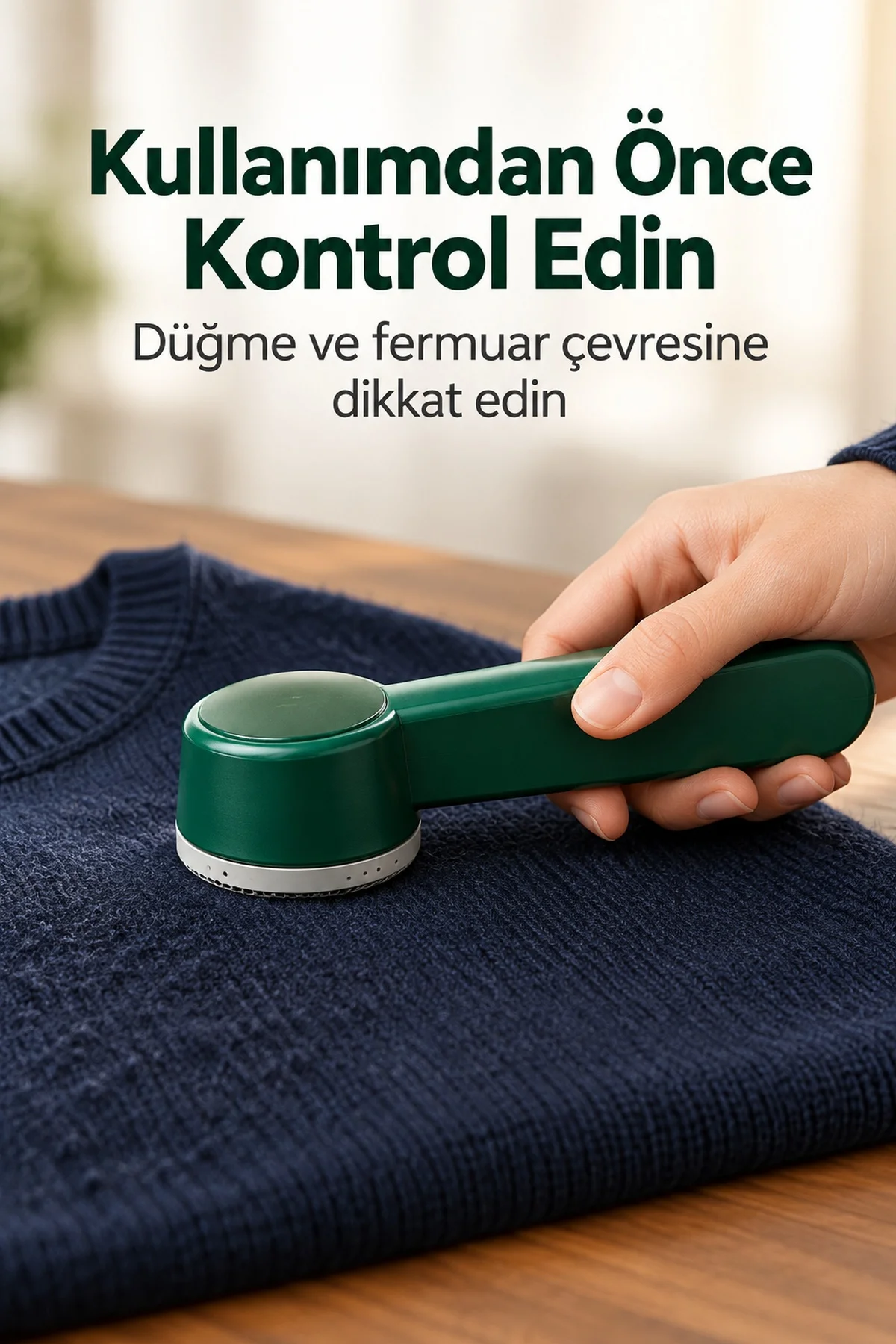 Yeşil Gövdeli Şarjlı Giysi Tüy Temizleme Makinesi görsel 3