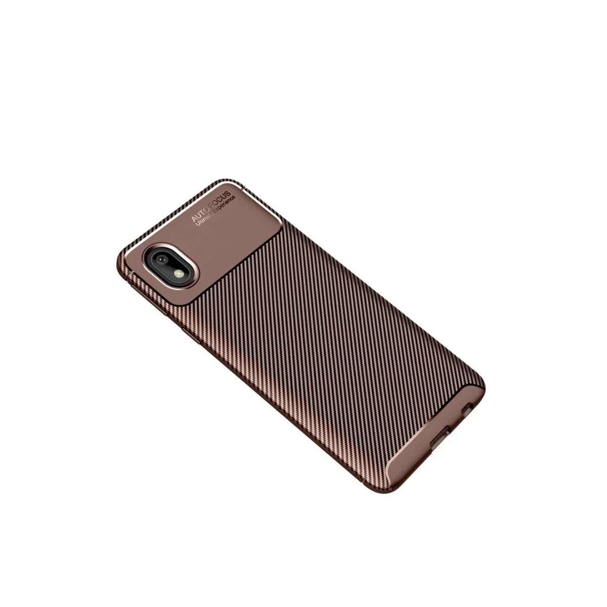 Samsung Galaxy A01 Core Kılıf Auto Focus Karbon Kapak - Kahverengi görsel 2
