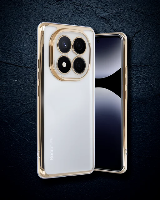Xiaomi Redmi Note 14 Pro Plus Kılıf Razer Lensli Silikon - Gold