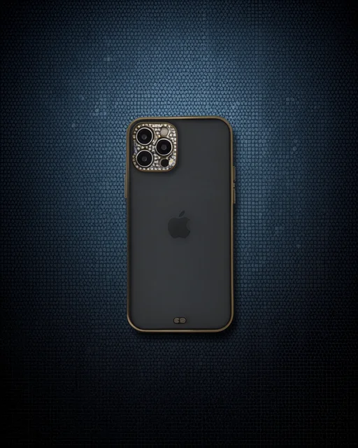 Apple İphone 12 Pro Kılıf Liva Taşlı Silikon - Siyah
