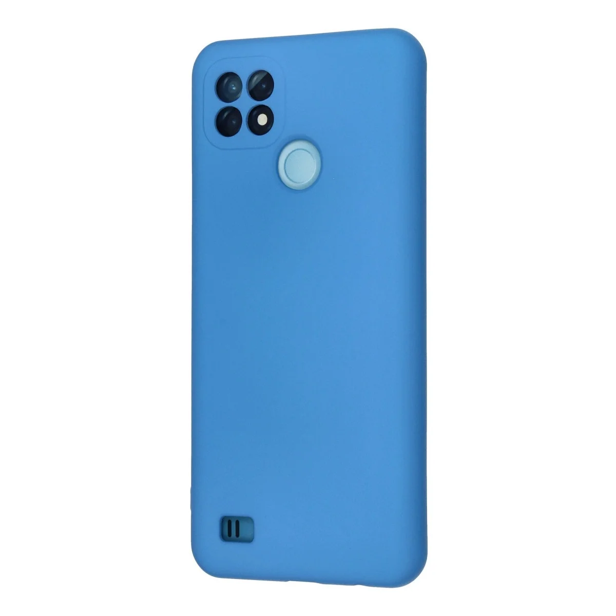 Realme C21 Kılıf Nano İçi Kadife Silikon - Mavi görsel 3