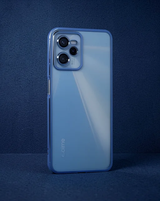 Realme C35 Kılıf Razer Lensli Silikon - Açık Mavi