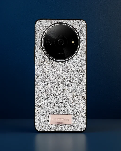 Onegif Xiaomi Redmi A3 4g Bright Simli Kapak - Gümüş