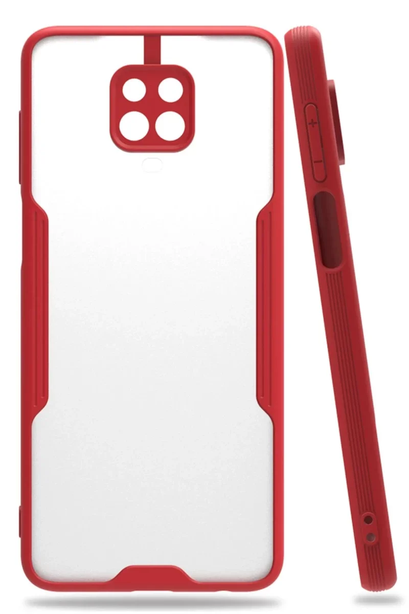 Xiao Red Note 9S Kılıf Platin Silikon - Kırmızı