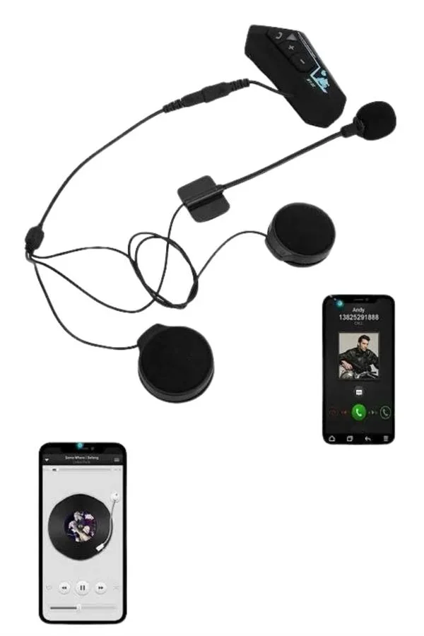 Intercom Bluetooth Kask Kulaklık Motosiklet Kulaklık 5.0 Bluetooth görsel 3