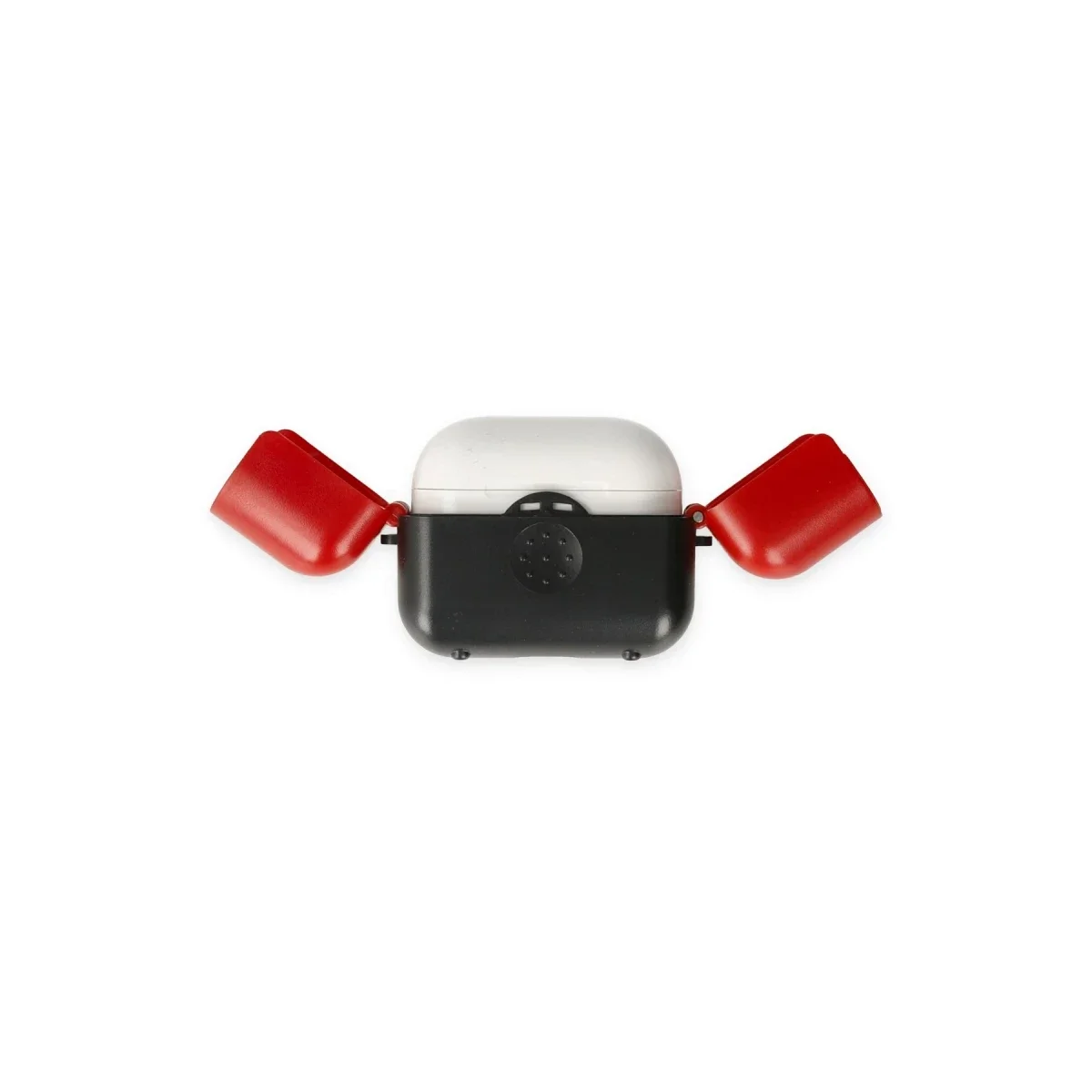 Apple Airpods 3 (3.nesil) Basmalı Kılıf - Siyah-Kırmızı görsel 2