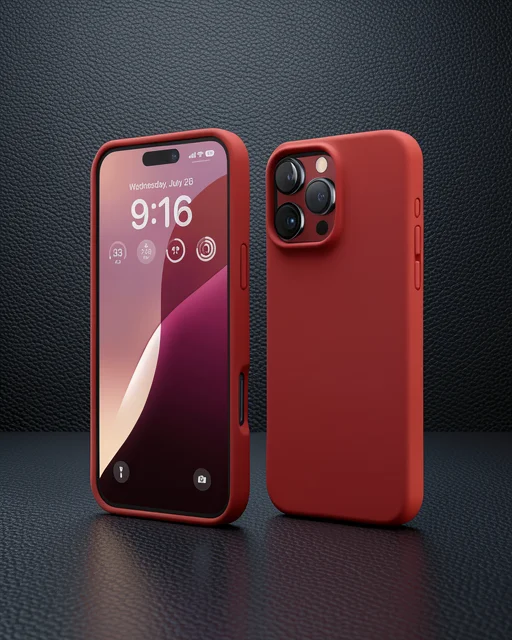 Apple İphone 16 Pro Max Kılıf First Silikon - Kırmızı