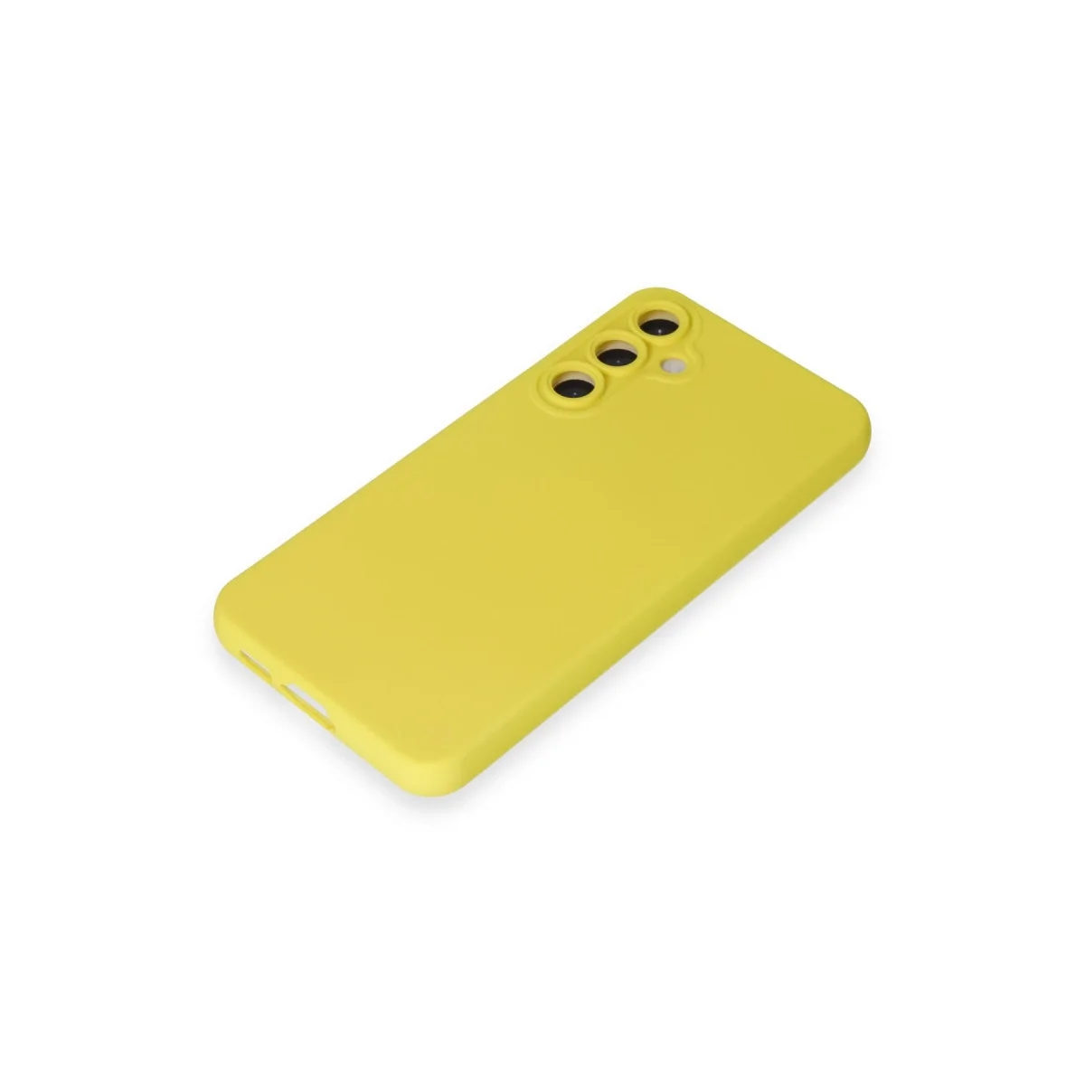 Samsung Galaxy S24 Kılıf Nano İçi Kadife Silikon - Sarı görsel 4