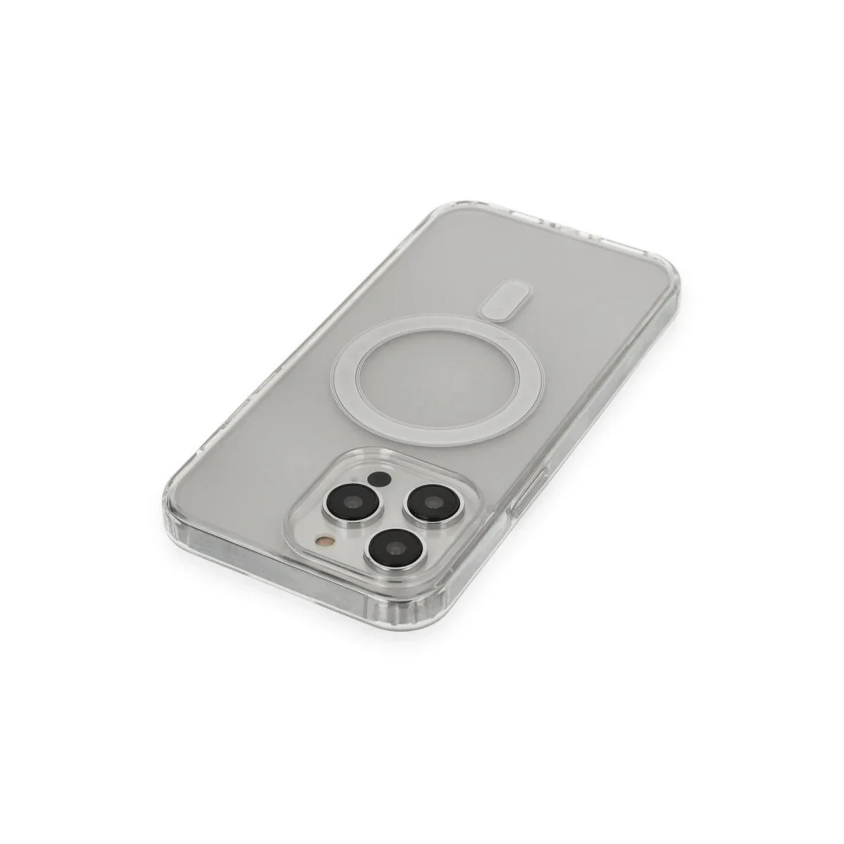 Apple iPhone 13 Pro Max Kılıf Matte Şeffaf Magneticsafe - Şeffaf görsel 3