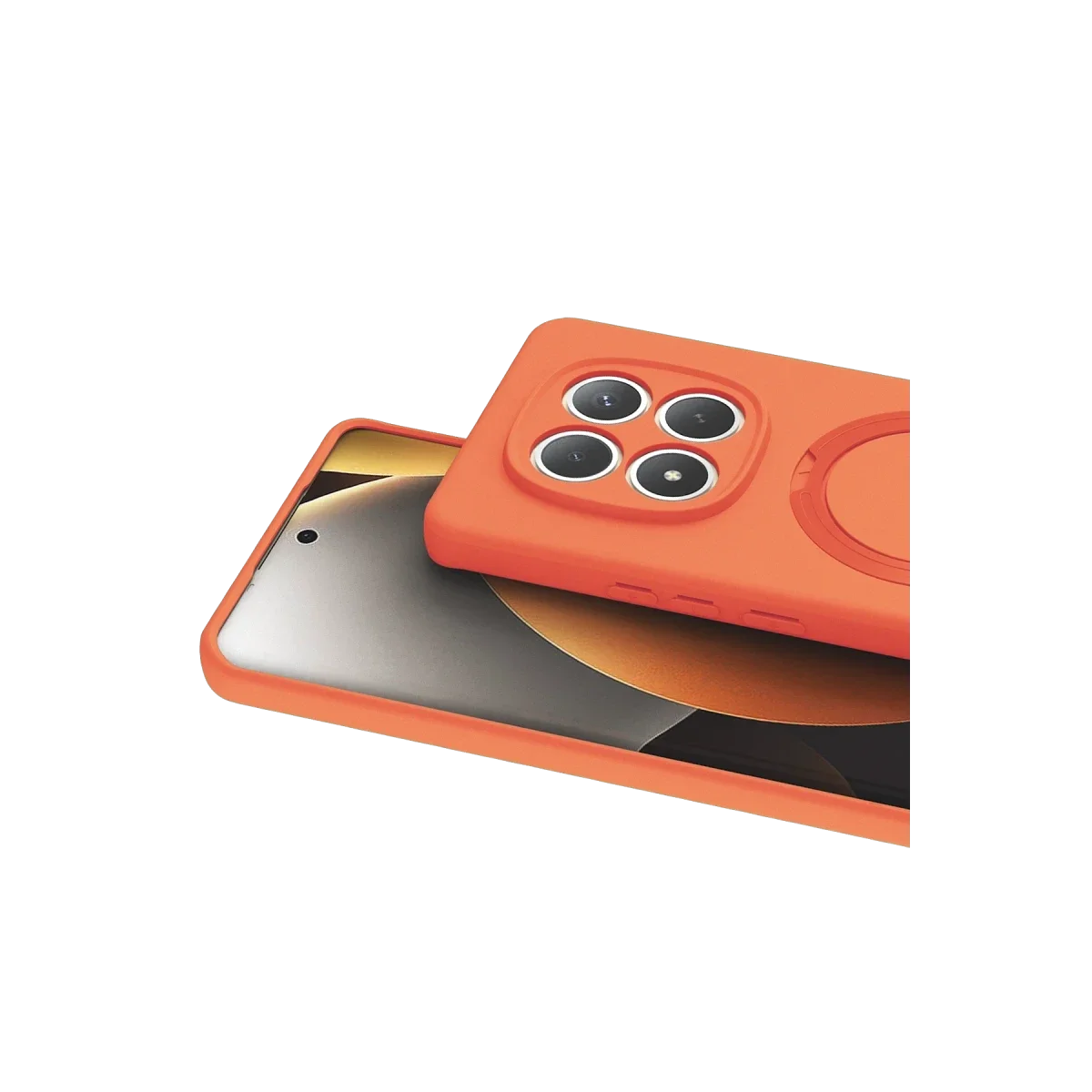 Xiaomi Redmi Note 15 Pro 5G Regal Magsafe Standlı Kapak - Turuncu görsel 2