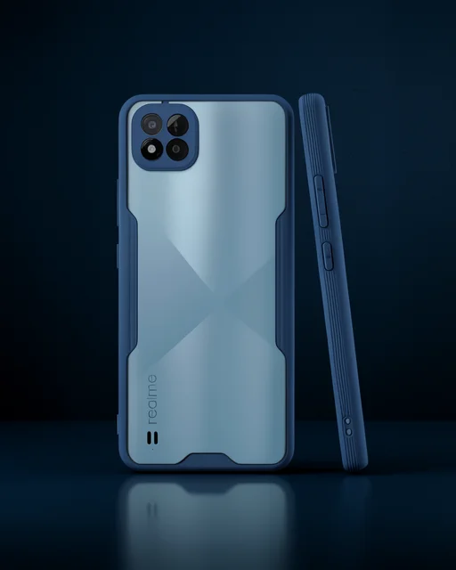 Realme C11 2021 Kılıf Platin Silikon - Lacivert