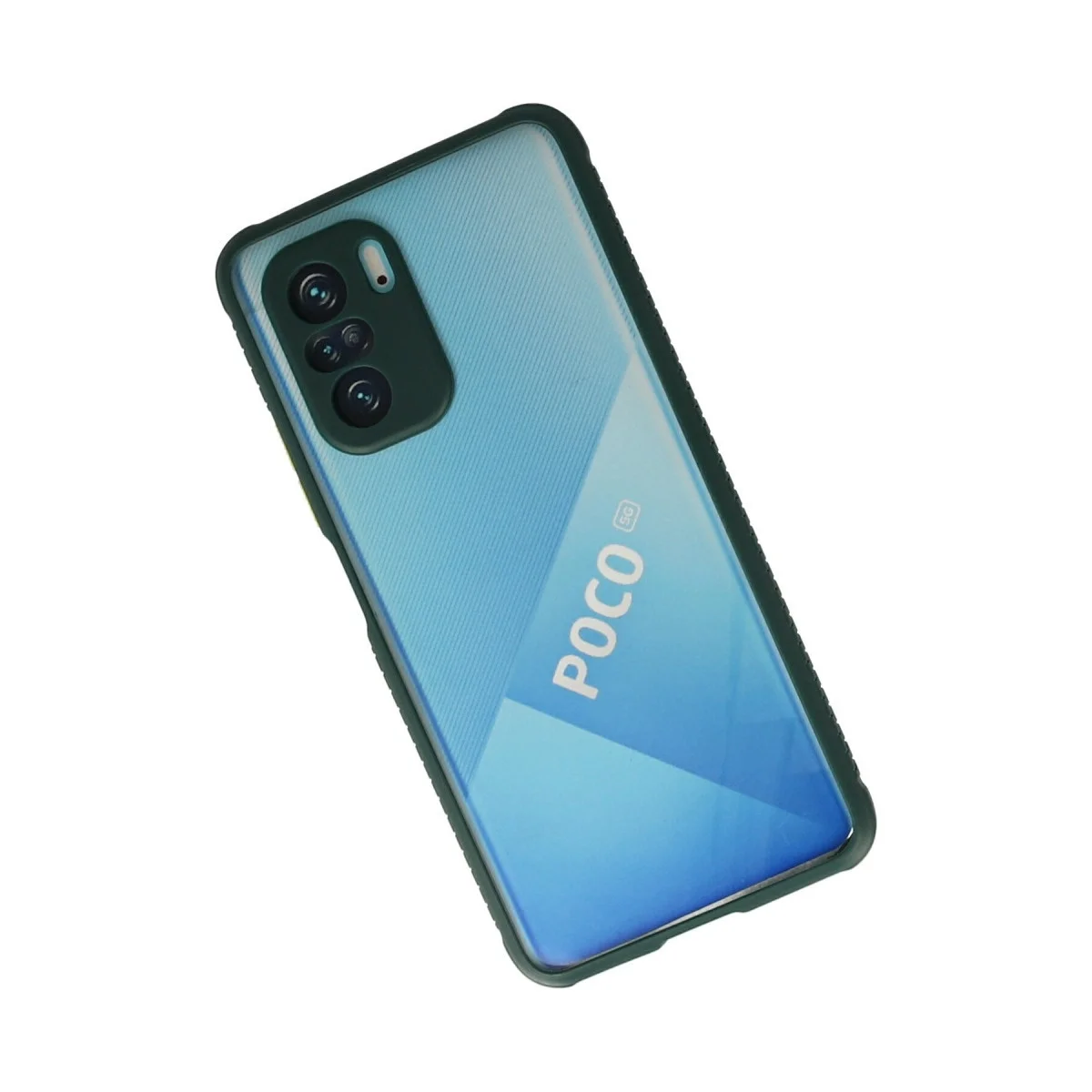Xiaomi Poco F3 Kılıf Miami Şeffaf Silikon - Koyu Yeşil görsel 2