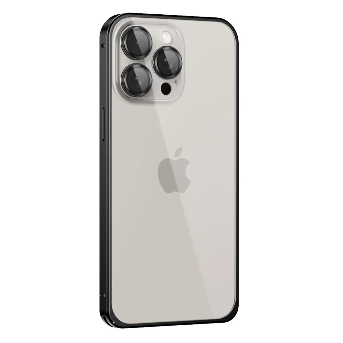 Joko Apple İphone 15 Pro Max Metal Bumper Mat Kapak - Siyah