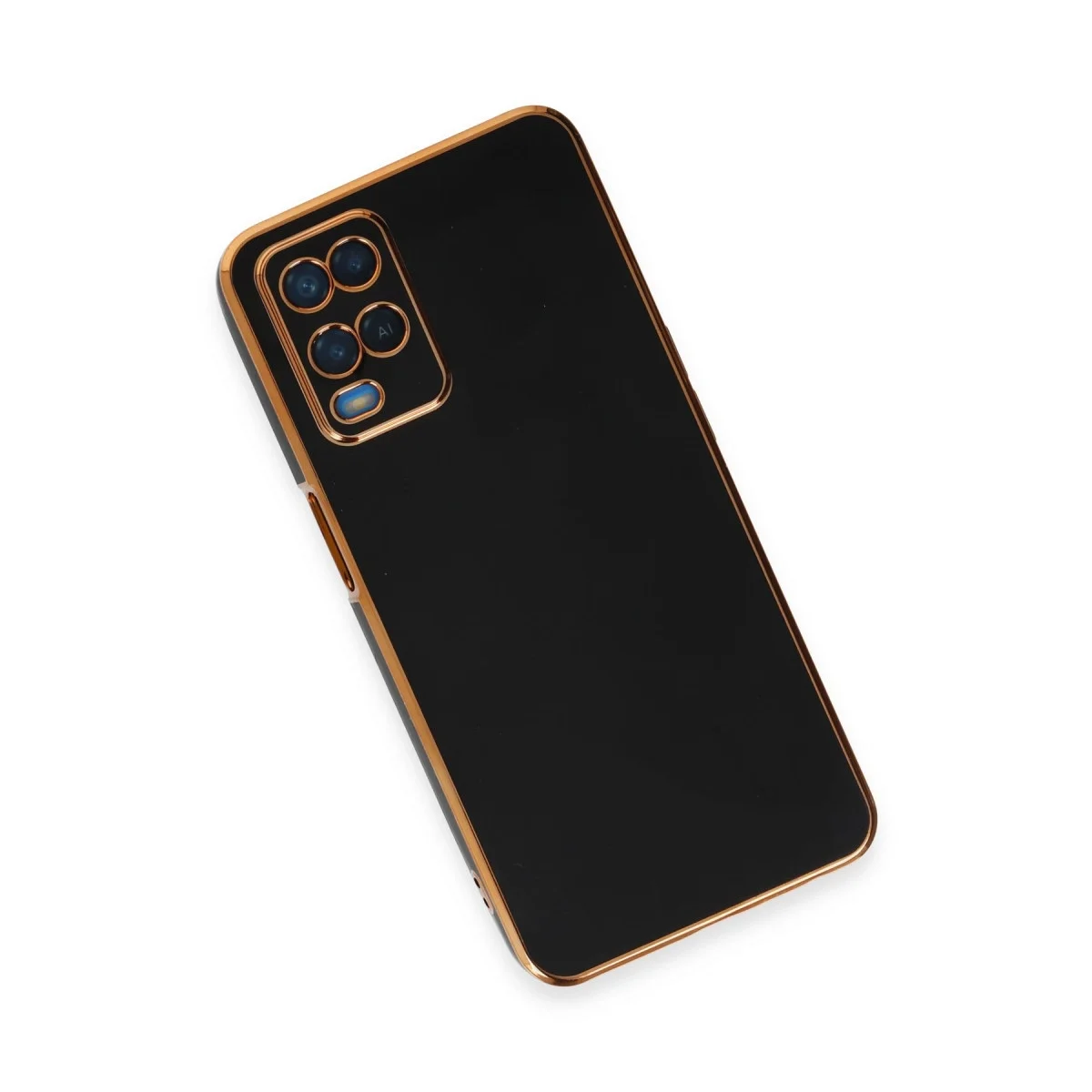 Oppo A54 4g Kılıf Volet Silikon - Siyah görsel 3