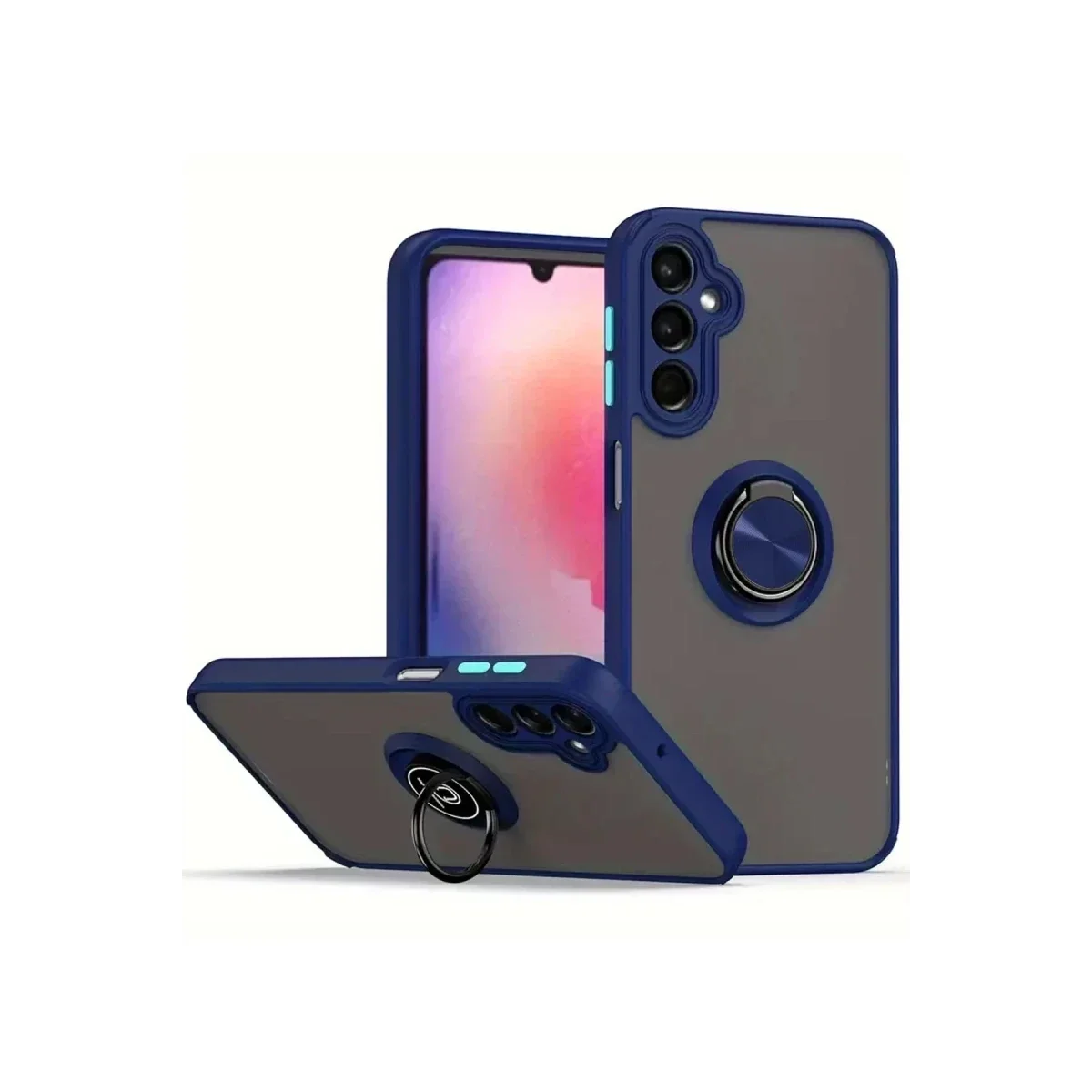 Samsung Galaxy A17 5G Montreal Yüzüklü Silikon Kapak - Lacivert görsel 2