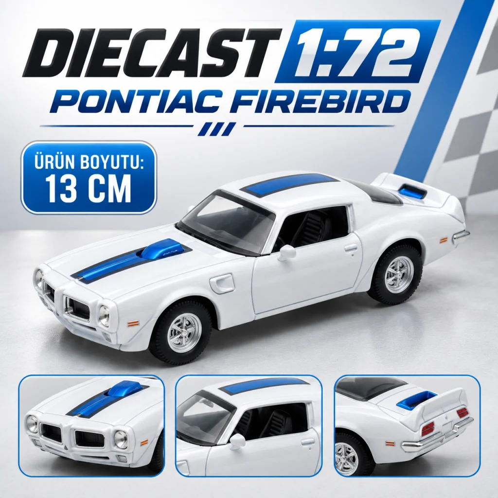 24075 Dıecast 72 Pontıac Fırebırd görsel 2