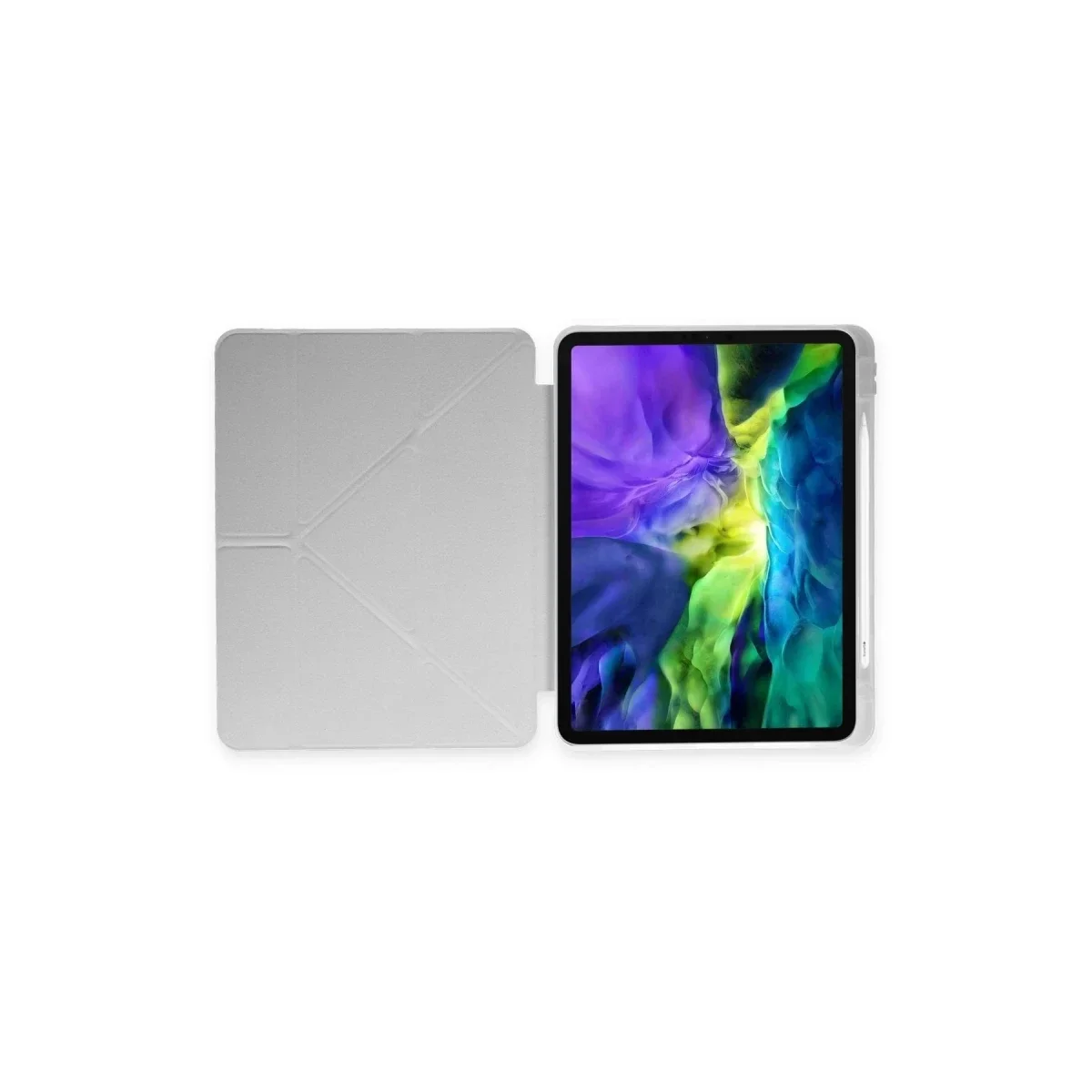 Apple iPad 10.2 (8.nesil) Kılıf Kalemlikli Mars Tablet Kılıfı - Gri görsel 5