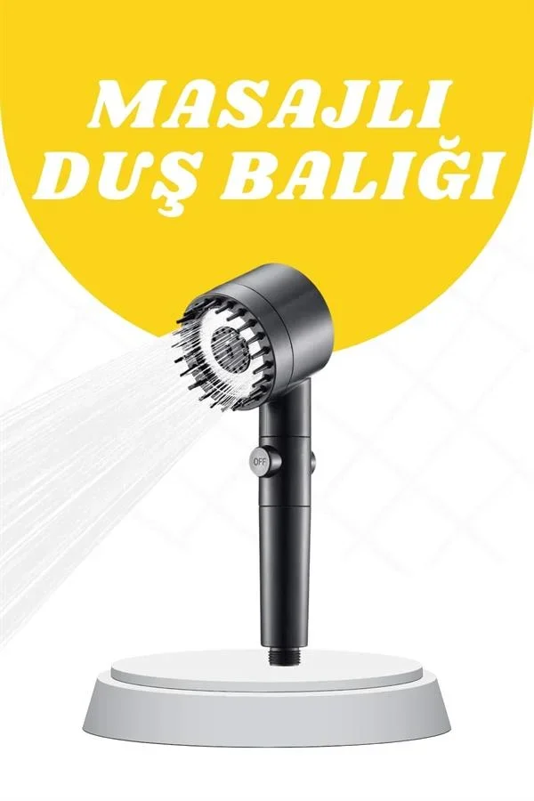 Yeni Nesil Masaj Etkili Duş Başlığı Su Basınçlı Tazyikli Özel görsel 2