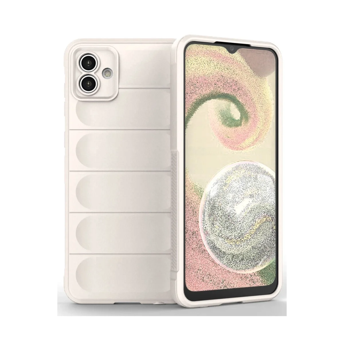 Samsung Galaxy A04 Kılıf Optimum Silikon - Krem