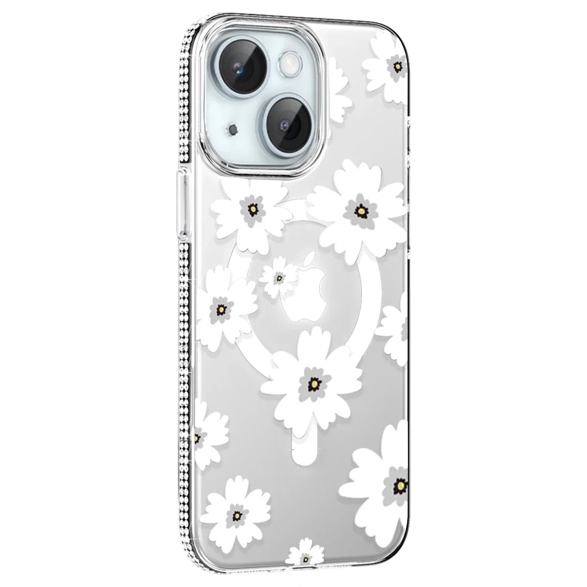 Joko Apple iPhone 14 Floral Magsafe Kapak - Beyaz