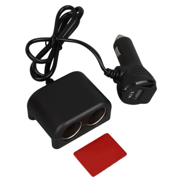 Olesson 1641 12-24V Tek USB Girişli 120W 80cm Kablolu Dijital Voltaj Ekranlı 2’li Araç Çakmak Çoklayıcı görsel 5
