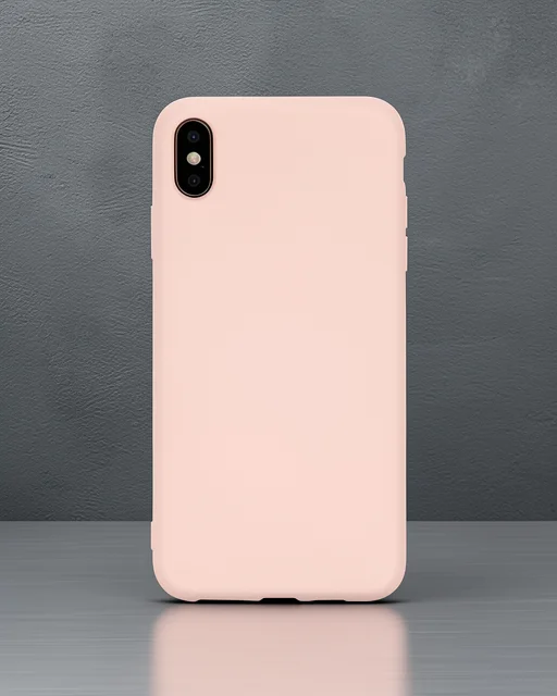 Apple İphone Xs Max Kılıf Nano İçi Kadife Silikon - Pudra