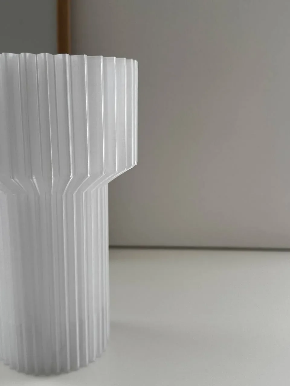 3D Baskı Modern Dekoratif Çiçek Vazosu - Minimal Silindir Tasarımlı Masaüstü Vazo, Ev ve Ofis Dekoru-Şeffaf görsel 3